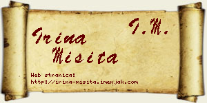 Irina Misita vizit kartica